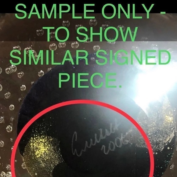 SEE VIDEO! VERY RARE Vintage Eickholt 24k Gold Flake Blown Glass Paperweight - Picture 10 of 10